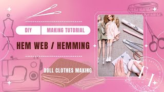 Ironon tape application for hemming doll clothes Hemming web with paper [upl. by Cicero]