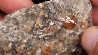 Grossular var Hessonite Jeffrey Mine Val des Sources Asbestos Quebec [upl. by Annaillil396]