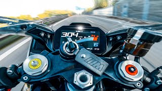 BMW M1000RR  ACCELERATION 0300 KMH 🔥 PURE SOUND [upl. by Eartha]