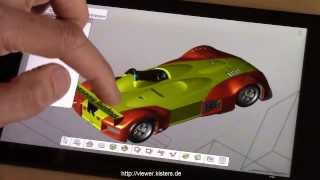 3D CAD Viewer on a Windows TabletPC Kisters 3DViewStation EN [upl. by Antonietta222]