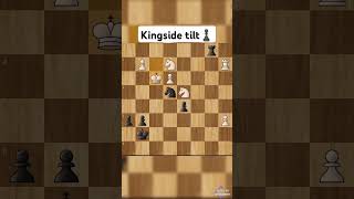 Kingside tilt♟️game gaming chessmaster chesspuzzle chessmatch chessnerd checkmate [upl. by Joub]