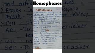 HomophonesEnglish grammarchild education [upl. by Niret246]