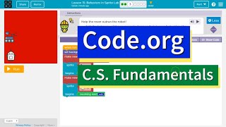 Codeorg Behaviors in Sprite Lab Part 3  Answers Explained  Course F Lesson 17  Express Lesson 26 [upl. by Brosine]