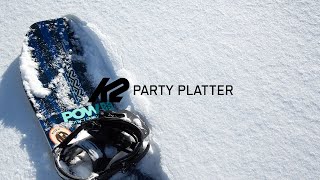 K2 PARTY PLATTER DIRECTIONAL SNOWBOARD  20202021 [upl. by Bolton]