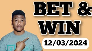 FOOTBALL PREDICTIONS TODAY 12032024 SOCCER PREDICTIONS TODAY  BETTING TIPS footballpredictions [upl. by Bamby]