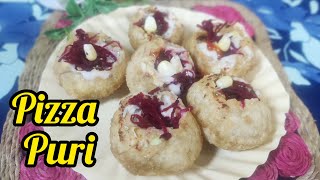 Pizza Panipuri Recipe Without Oven  Pizza Puri recipe panipurilover shorts GolGappa Streetfood [upl. by Addia]