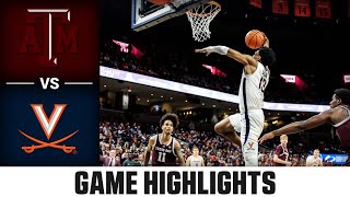 Texas AampM vs Virginia Game Highlights  202324 ACC Men’s Basketball [upl. by Irac359]