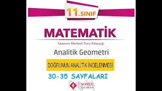 Sonuç Yayınları 11Sınıf Matematik Kitabı Analitik Geometri 3035 Sayfaları [upl. by Prosperus]