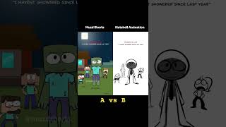 I havent Showered Since Last Year A vs B Minecraft Animation shorts [upl. by Caras]