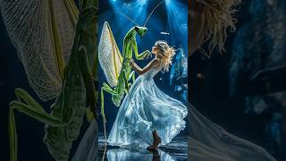 The woman fuses with a mantis on AGT americagottelent magic miracle fusion shorts [upl. by Hooke]