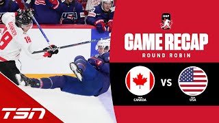 Canada vs USA  2023 World Juniors Highlights [upl. by Blunt]