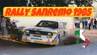 THE AUDI S1 TAKES THE WIN AT SANREMO 1985 walter Rohrl [upl. by Lang]