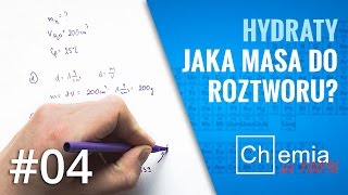 Matura z chemii Jak obliczyć ilość HYDRATU potrzebną do SPORZĄDZENIA roztworu  Zadanie Dnia 4 [upl. by Chin]