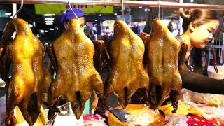 Beautiful Girl Selling Big Size Duck Meat In Bangkok Thai street food [upl. by Zeiler]