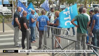 Les convoyeurs de fonds dénoncent leurs conditions de travail par une opération escargot [upl. by Eirac]