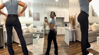 TRY ON  Amazon Lululemon Leggings Dupe [upl. by Kresic]