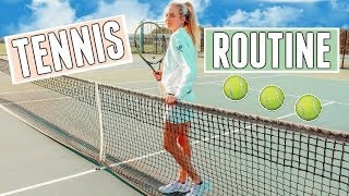 After School TENNIS ROUTINE Tennis Practice Routine  Tennis Workout  Tennis Youtuber [upl. by Anih451]