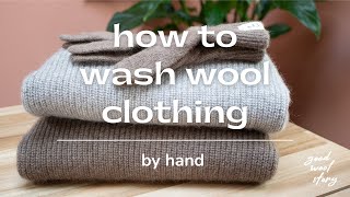 How to Wash Wool by Hand [upl. by Ailuig]