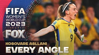 Swedens Kosovare Asllanis STUNNING goal vs Australia in the Third Place Match  Every Angle [upl. by Ordisy]