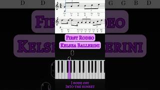 Kelsea Ballerini  First Rodeo Piano Cover KelseaBallerini FirstRodeo PianoShorts Tutorial [upl. by Assek]