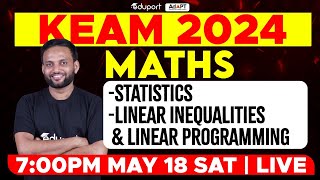 KEAM 2024  Maths  Statistics Linear Inequalities and Linear Programming  Eduport KEAM [upl. by Shiri]