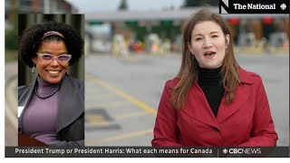 Terri Givens on CBC News  What would President Harris or President Trump mean for Canadas future [upl. by Onailerua]