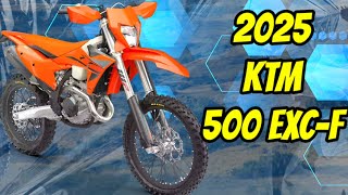 New 2025 KTM 500 EXCF Detail Look [upl. by Kcerred]