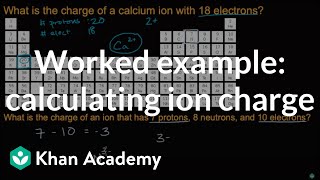 Worked example calculating ion charge  High school chemistry  Khan Academy [upl. by Calva]