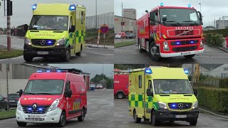 Plusieurs départs Pompiers Hannut ZDS Hesbaye vers interventions [upl. by Niliak325]