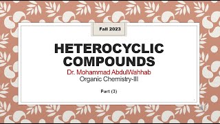 Heterocyclic Compounds Systematic nomenclature of Fused heterocyclic compounds [upl. by Aenyl463]