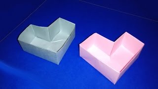 Easy Origami heart box for Valentines day Great ideas for gift wrapping [upl. by Juliann]