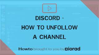 Discord  How to unfollow a channel [upl. by Lothaire]