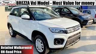 New Brezza Vxi Model Detailed WalkaroundOn Road Price  Brezza Vxi 2020 [upl. by Nahtanhoj]