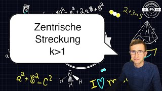 Zentrische Streckung Konstruktion mit einem Streckfaktor größer als 1 Mathematik Klasse 9 [upl. by Mason693]