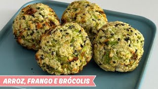 Receita fácil de bolinho de arroz proteico na airfryer [upl. by Getraer]