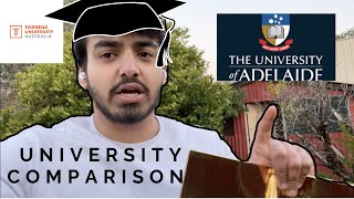 UNIVERSITY COMPARISON  UniADELAIDE  UniSA  UniFLINDERS  TORRENS UNIVERSITY🇦🇺🇮🇳 [upl. by Ydaj]