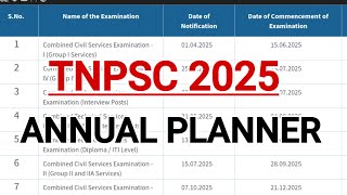 2025 TNPSC ANNUAL PLANNER [upl. by Pomcroy487]