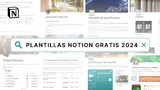 Plantillas para Notion GRATIS  2024 ✅ [upl. by Odnalo]