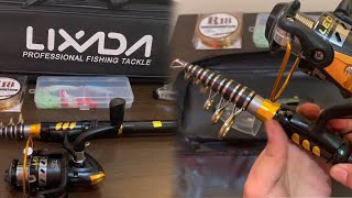 1M VIEWS  Telescopic Fishing Rod and Reel Combo Full Kit  LIXADA Telescopic Fishing Kit  Unboxing [upl. by Hanae]