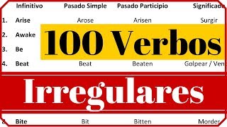 Los 100 verbos irregulares más usados en inglés con pronunciación y significado en español [upl. by Felty283]