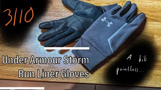 Under Armour Storm Run Liner Gloves Review [upl. by Frodin974]