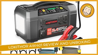 Lokithor AW401 Jump Starter Inflator Shower unboxing and review  Tool of the Week [upl. by Ajnat]