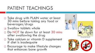 Alendronate Fosamax Pharmacology W16 [upl. by Anyale]