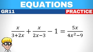 Fraction Equations Grade 11 [upl. by Jamey392]