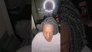 14quot Passion Twist Crochet Braids  Braiding Pattern protectivestyles braidhairstyles [upl. by Tab]