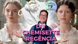 TUTORIAL de Chemisette da Regência Bridgerton Emma Jane Austen [upl. by Kcirdneh]