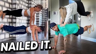 I cant believe we did this Double Plank Challenge [upl. by Lekcim852]