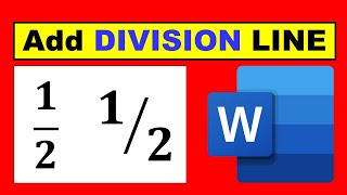 How to Add Division Line in Word  How to Put Division Line in Word [upl. by Immac]