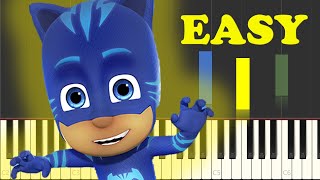 PJ Masks Theme Song Piano Tutorial [upl. by Elene211]