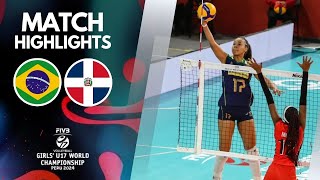 BRAZIL 🆚 DOMINICAN REPUBLIC 4K  Highlights  Girls U17 World Championship 2024 [upl. by Xylia]